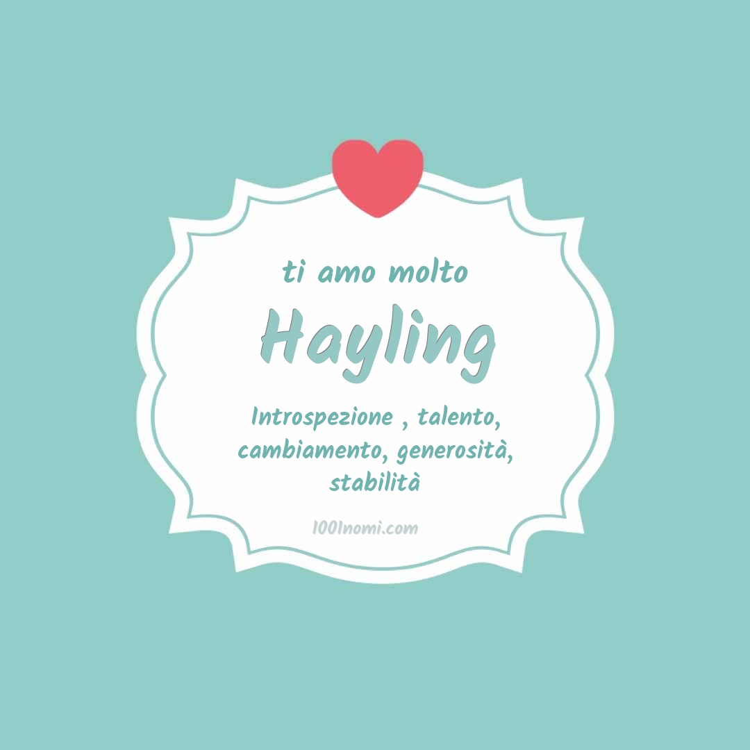 Ti amo molto Hayling