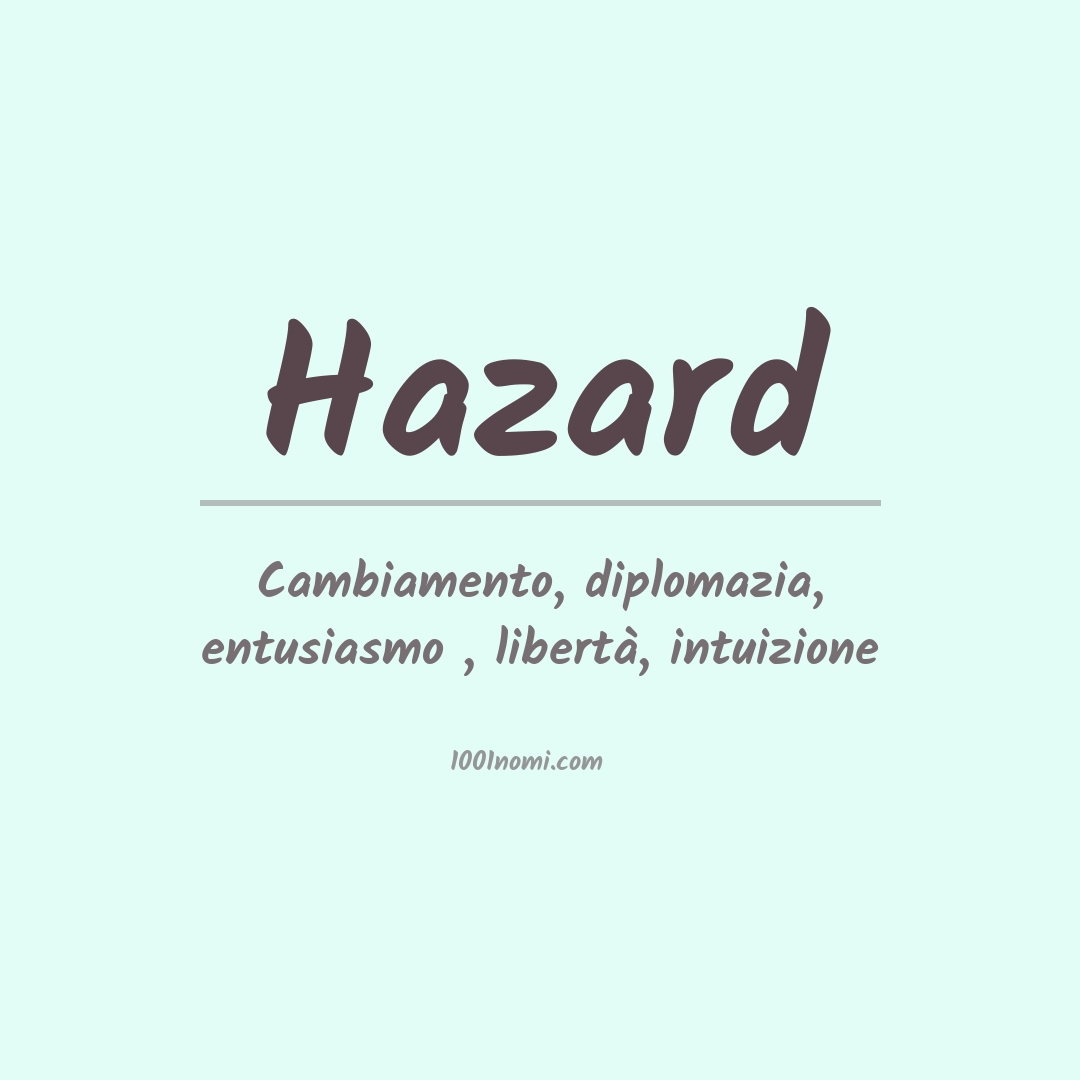 Significato del nome Hazard