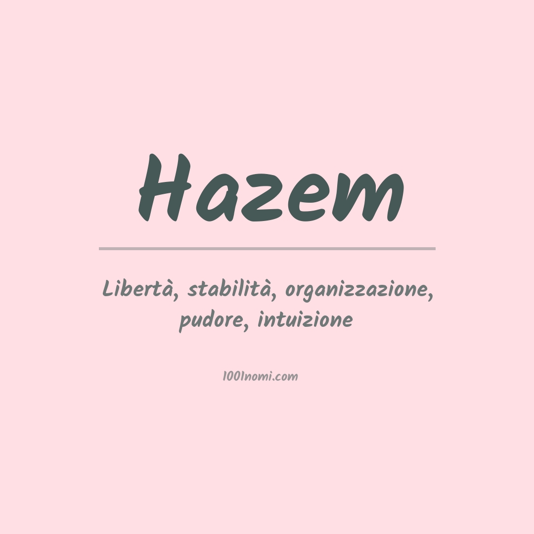 Significato del nome Hazem Significato del nome Hazem