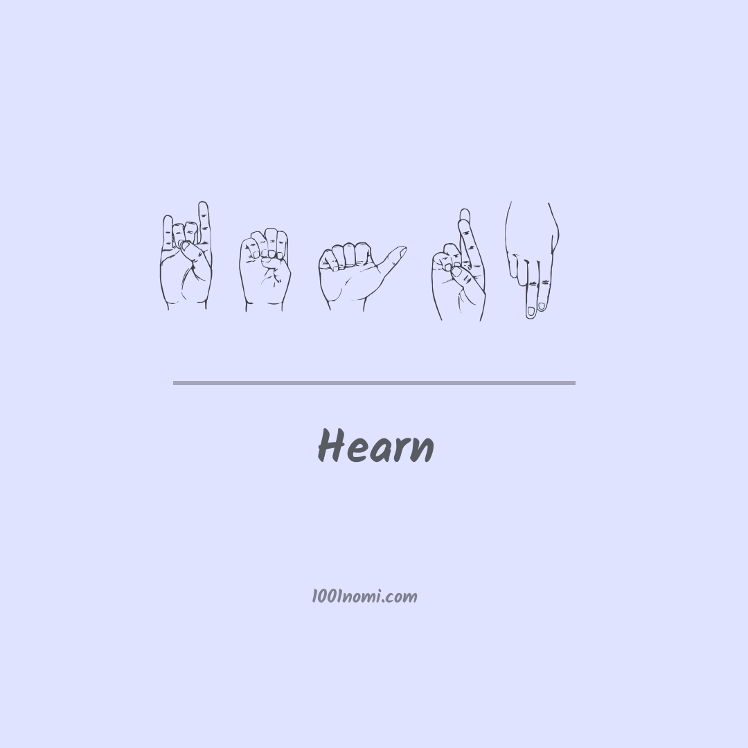 Hearn nella lingua dei segni