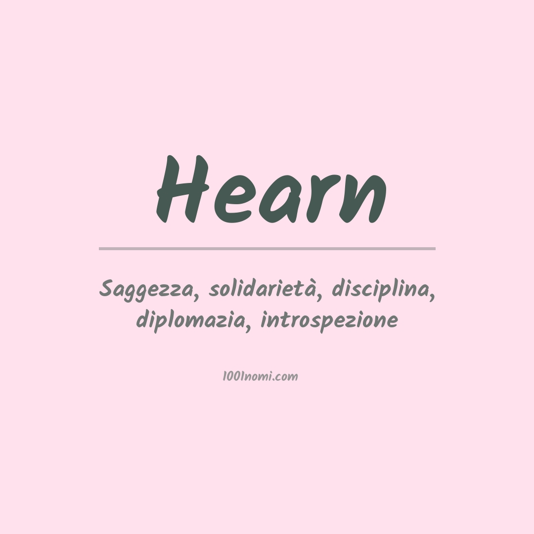 Significato del nome Hearn