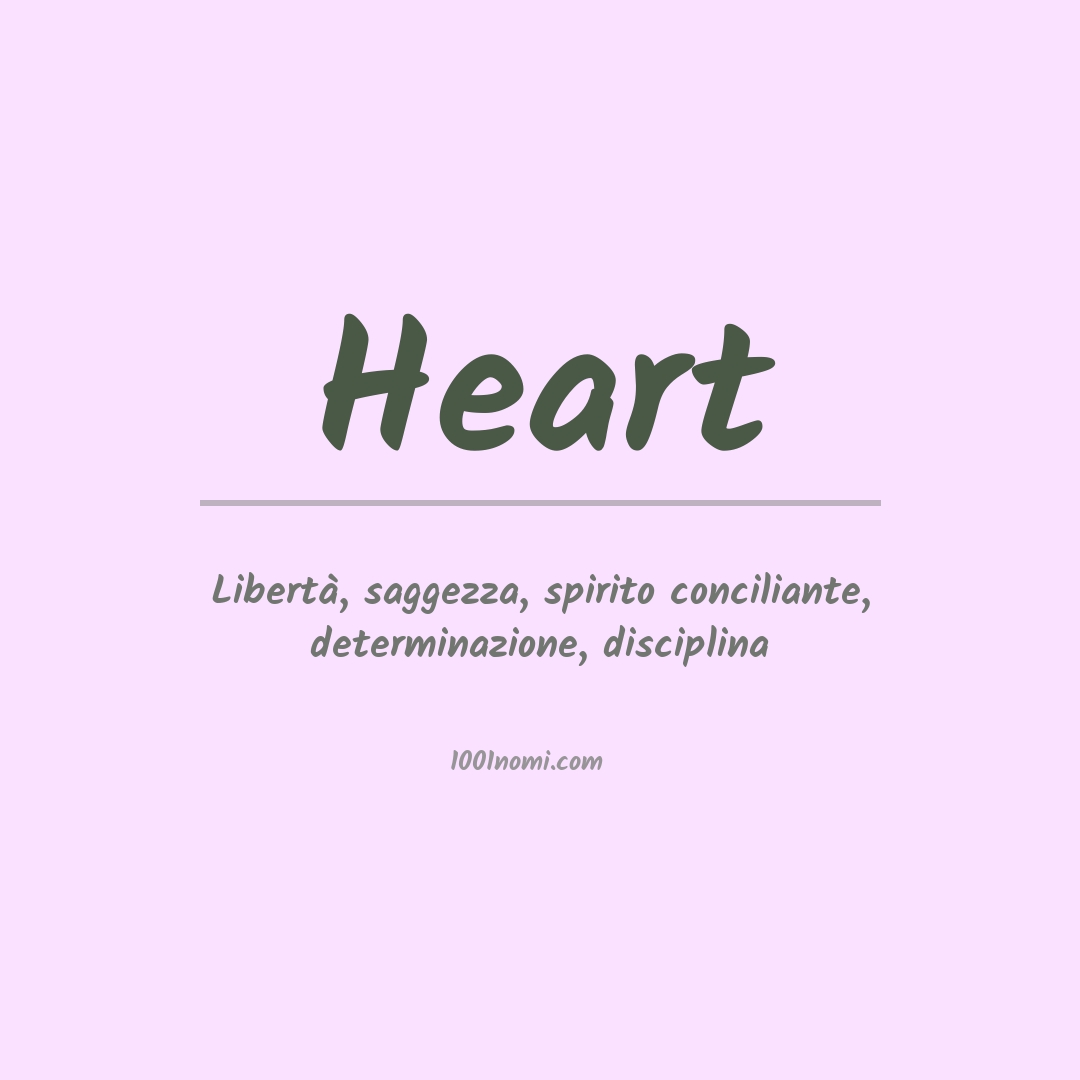 Significato del nome Heart Significato del nome Heart