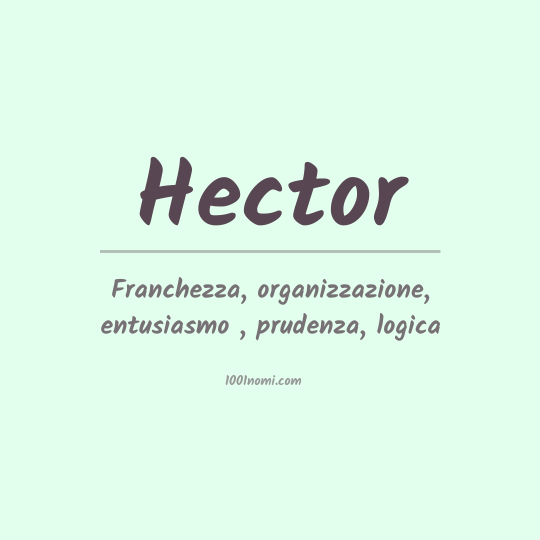 Significato del nome Hector