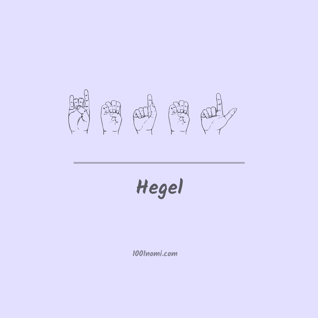 Hegel nella lingua dei segni