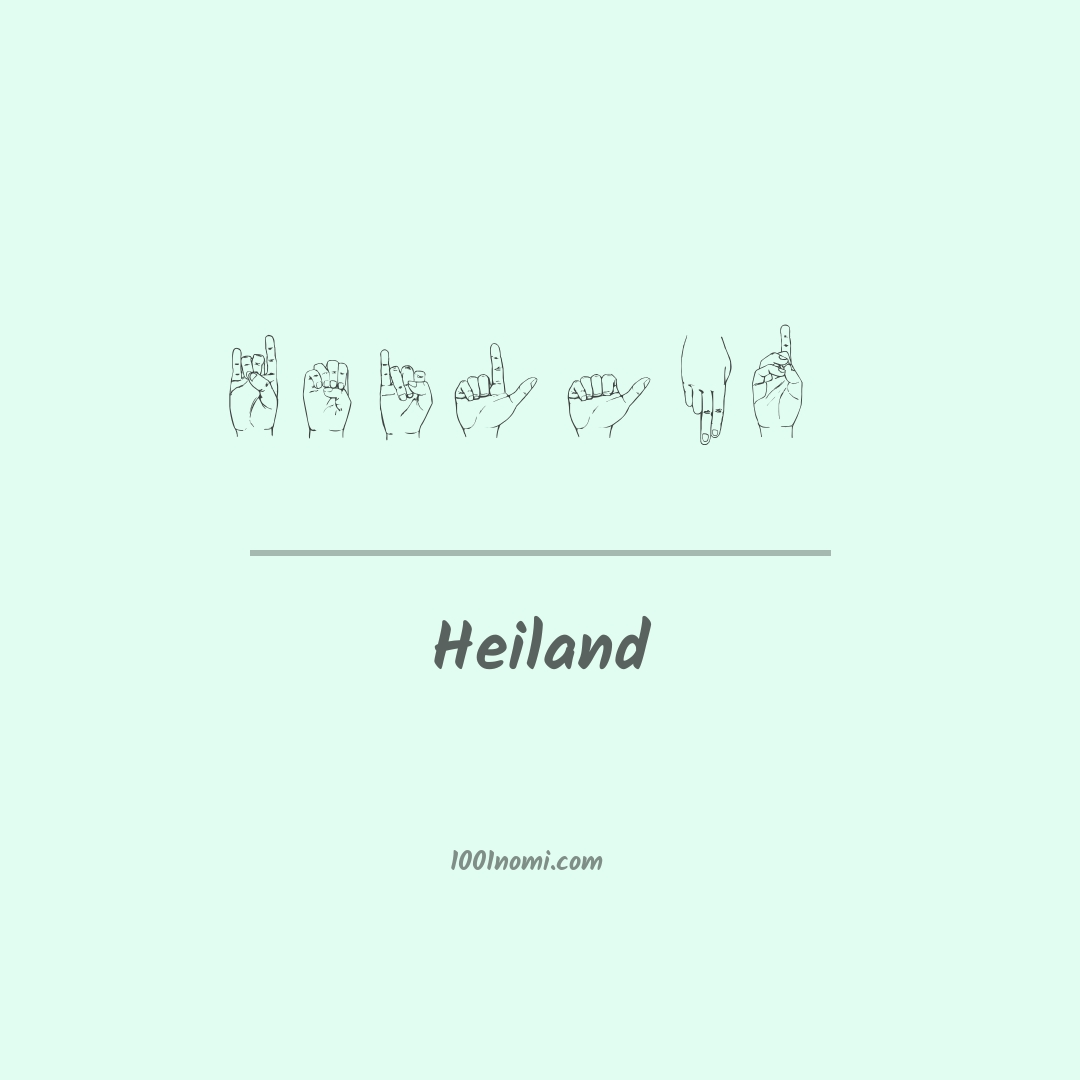 Heiland nella lingua dei segni Heiland nella lingua dei segni