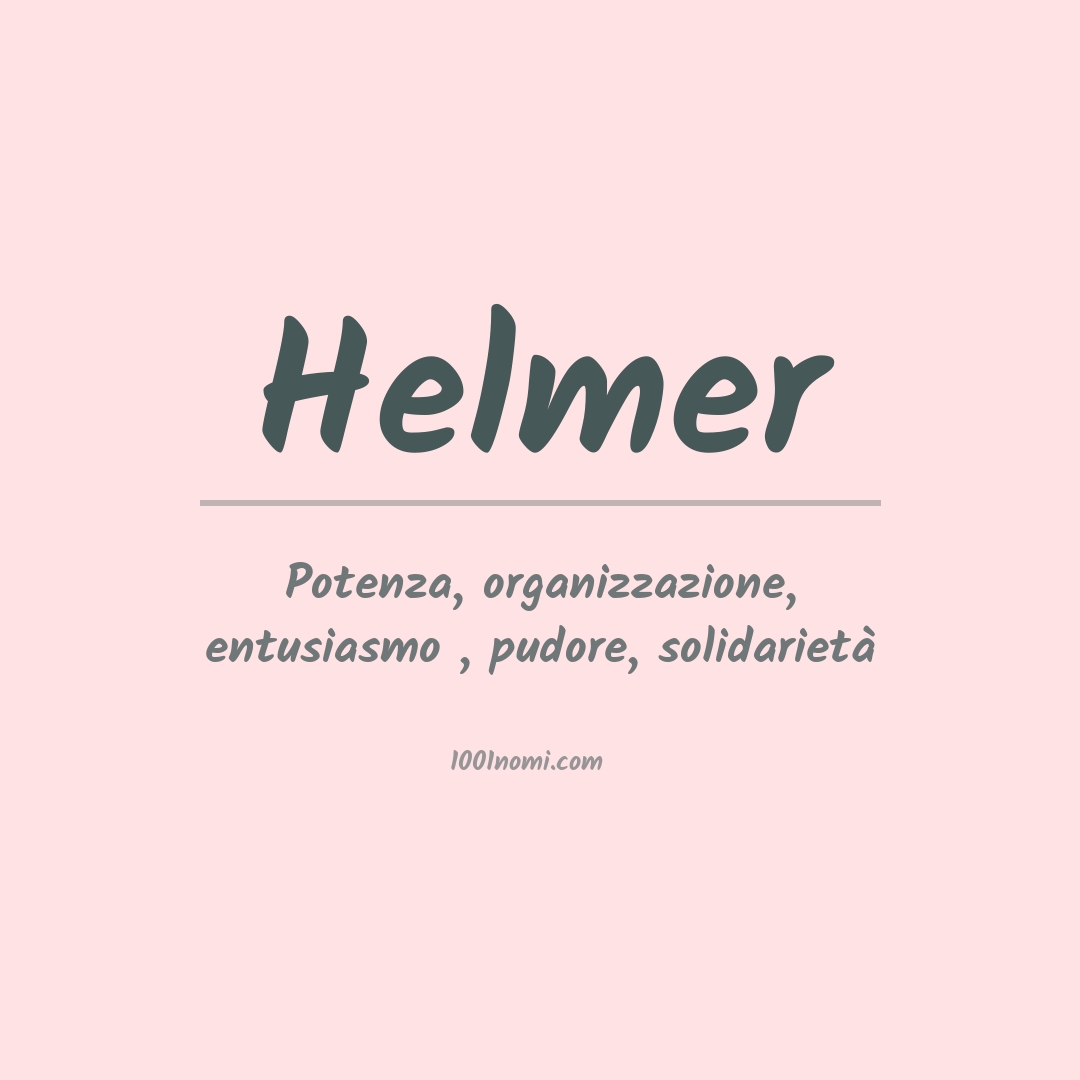 Significato del nome Helmer