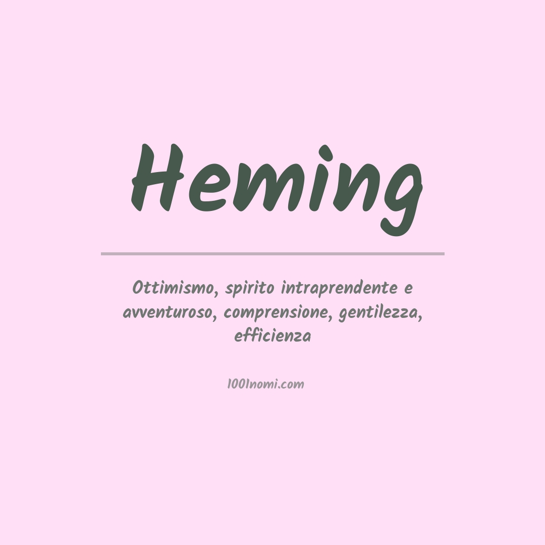 Significato del nome Heming