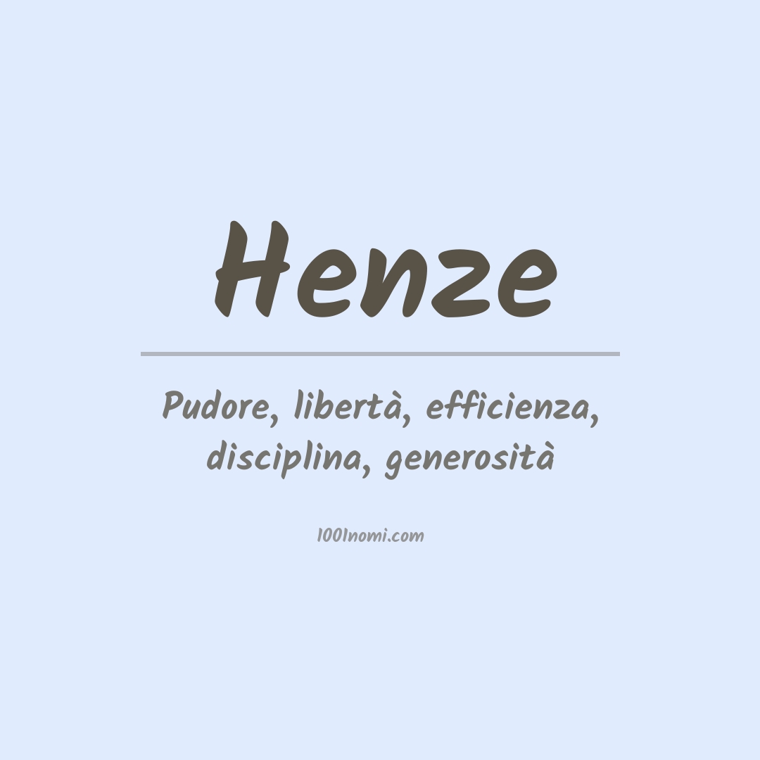 Significato del nome Henze