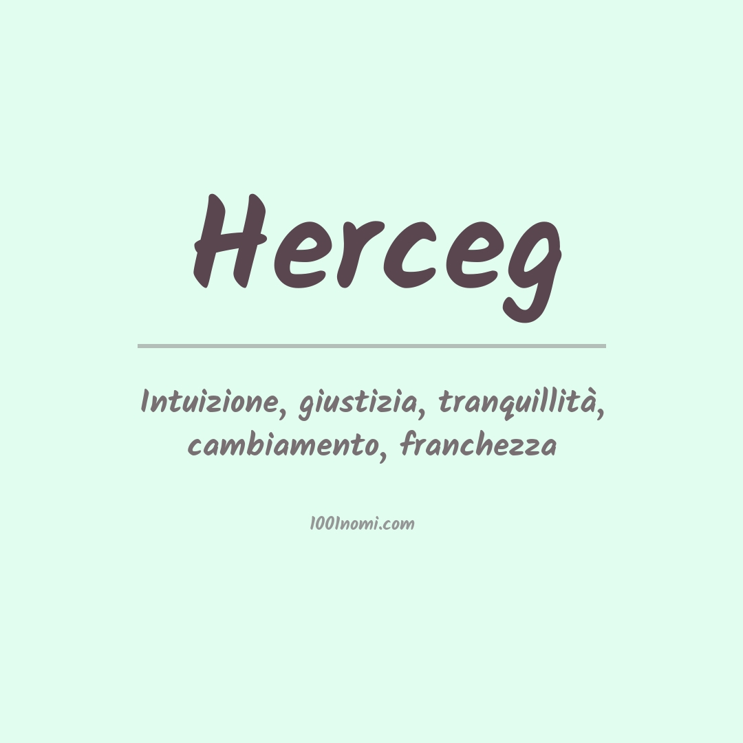 Significato del nome Herceg