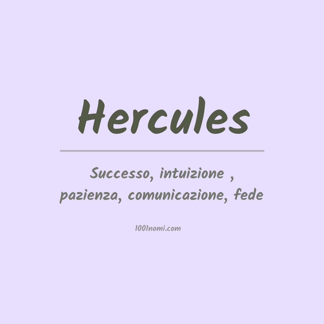 Significato del nome Hercules