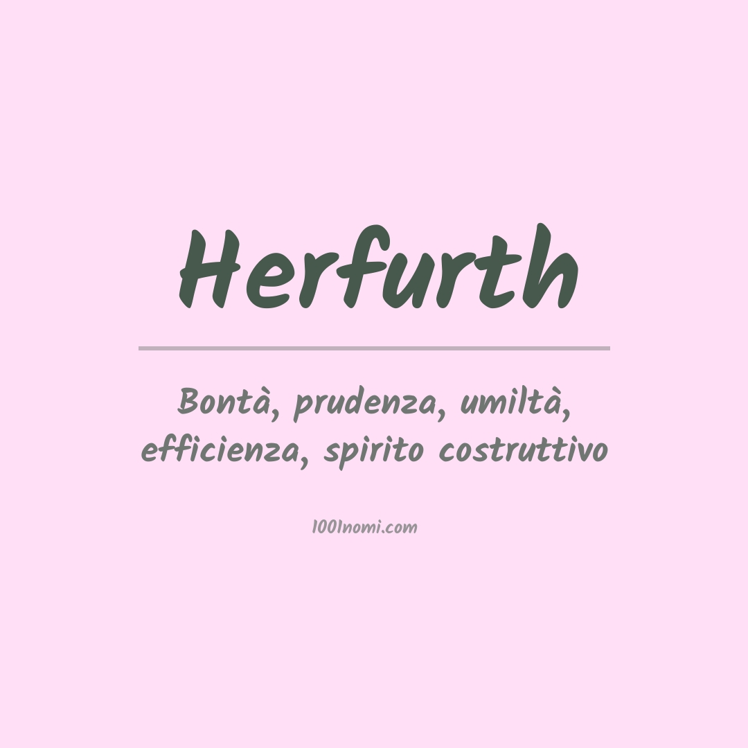 Significato del nome Herfurth