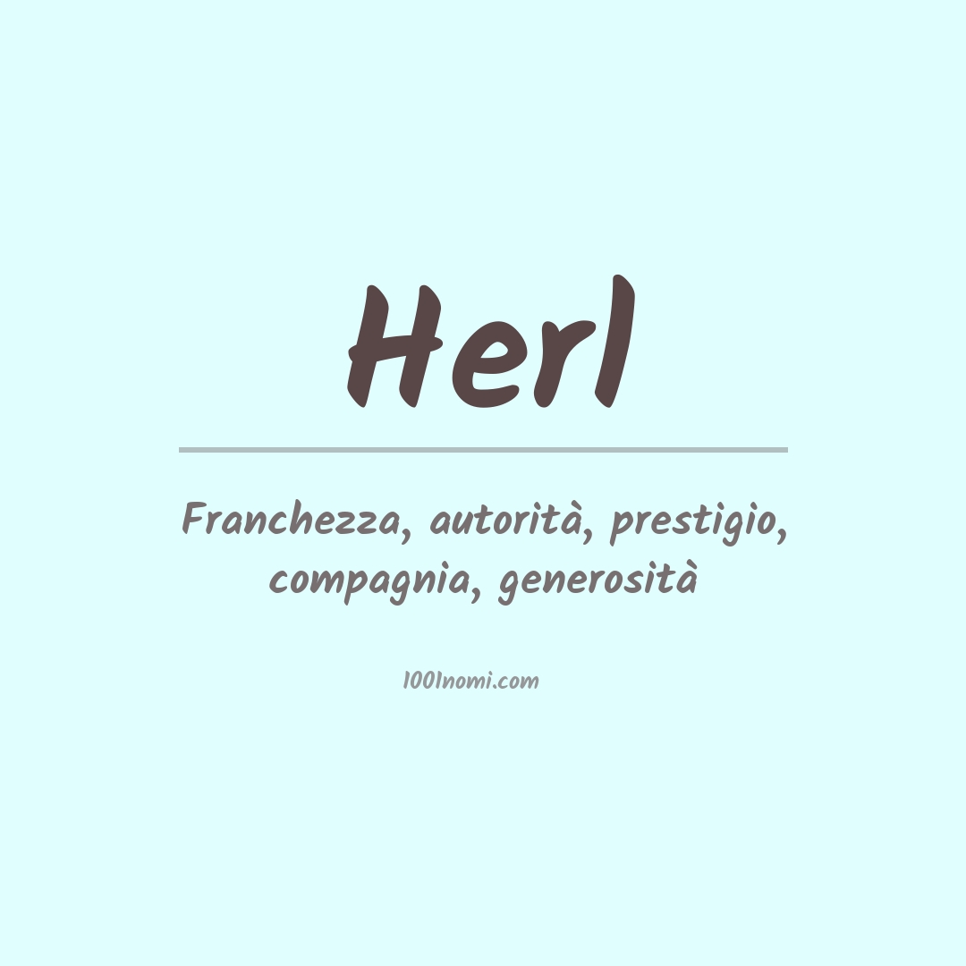 Significato del nome Herl