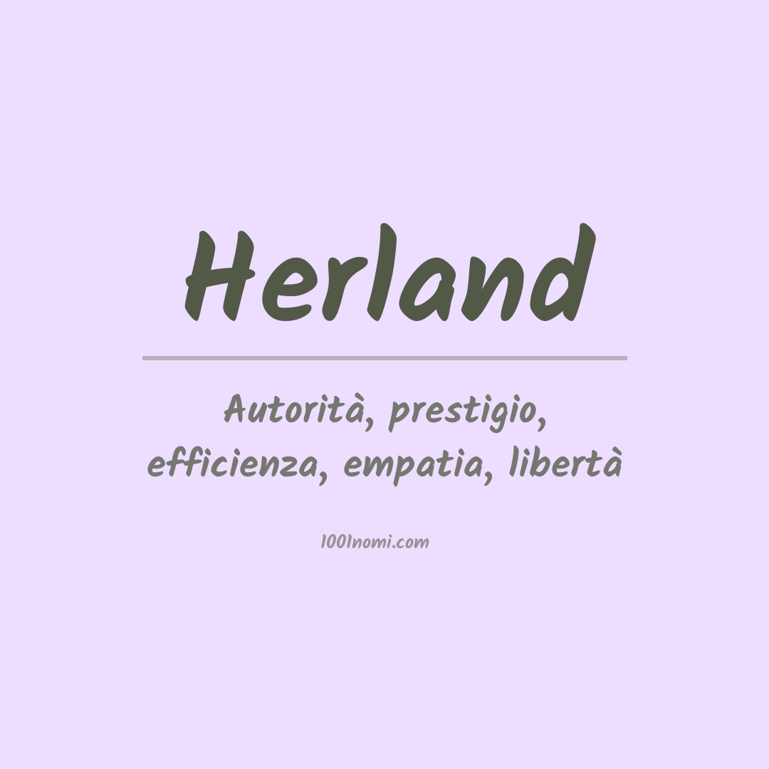 Significato del nome Herland