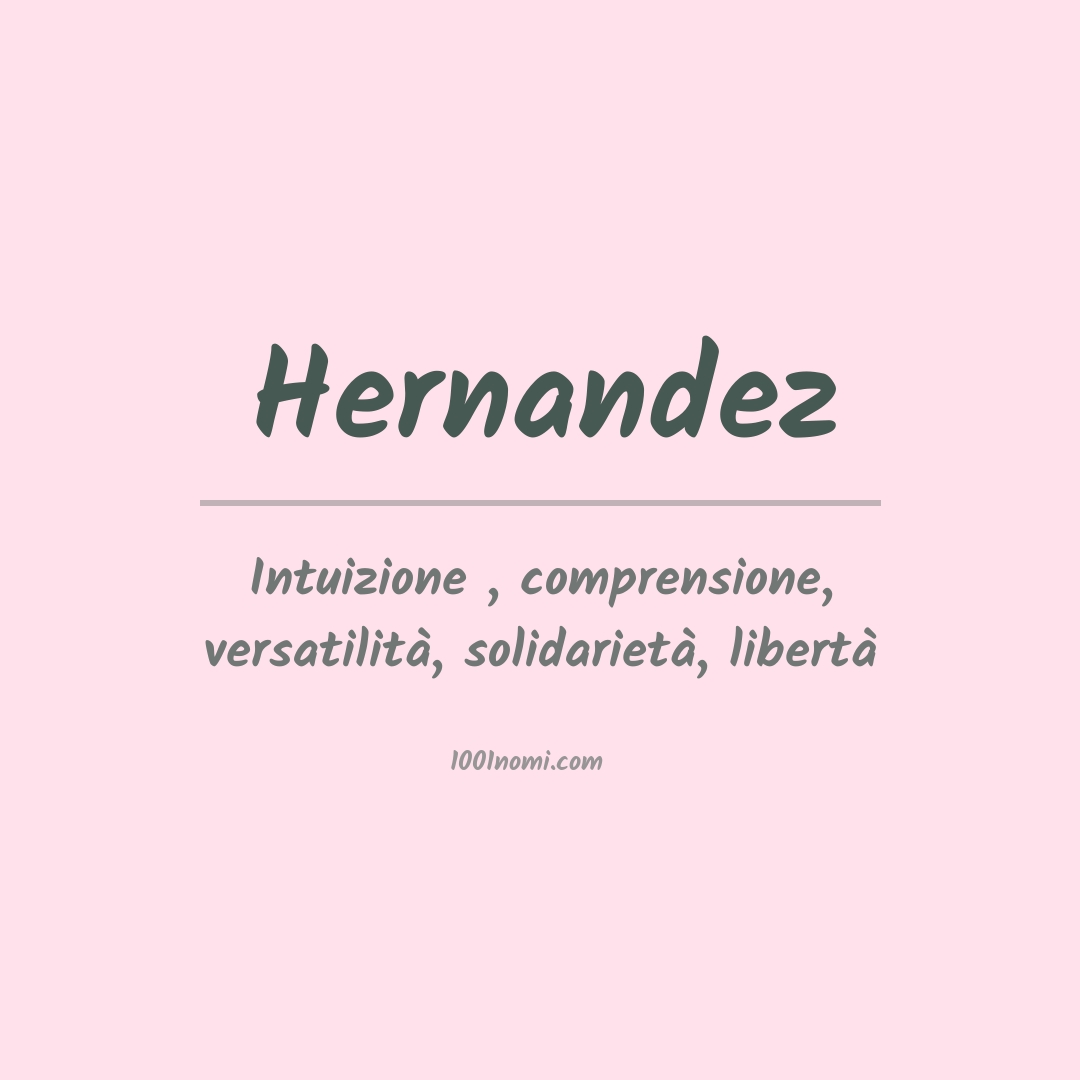 Significato del nome Hernandez