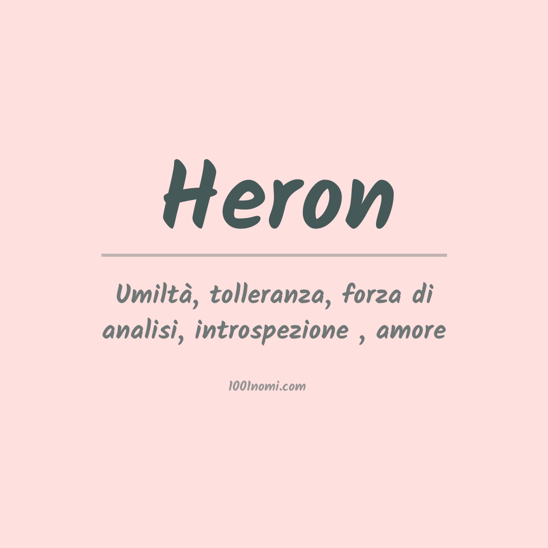 Significato del nome Heron