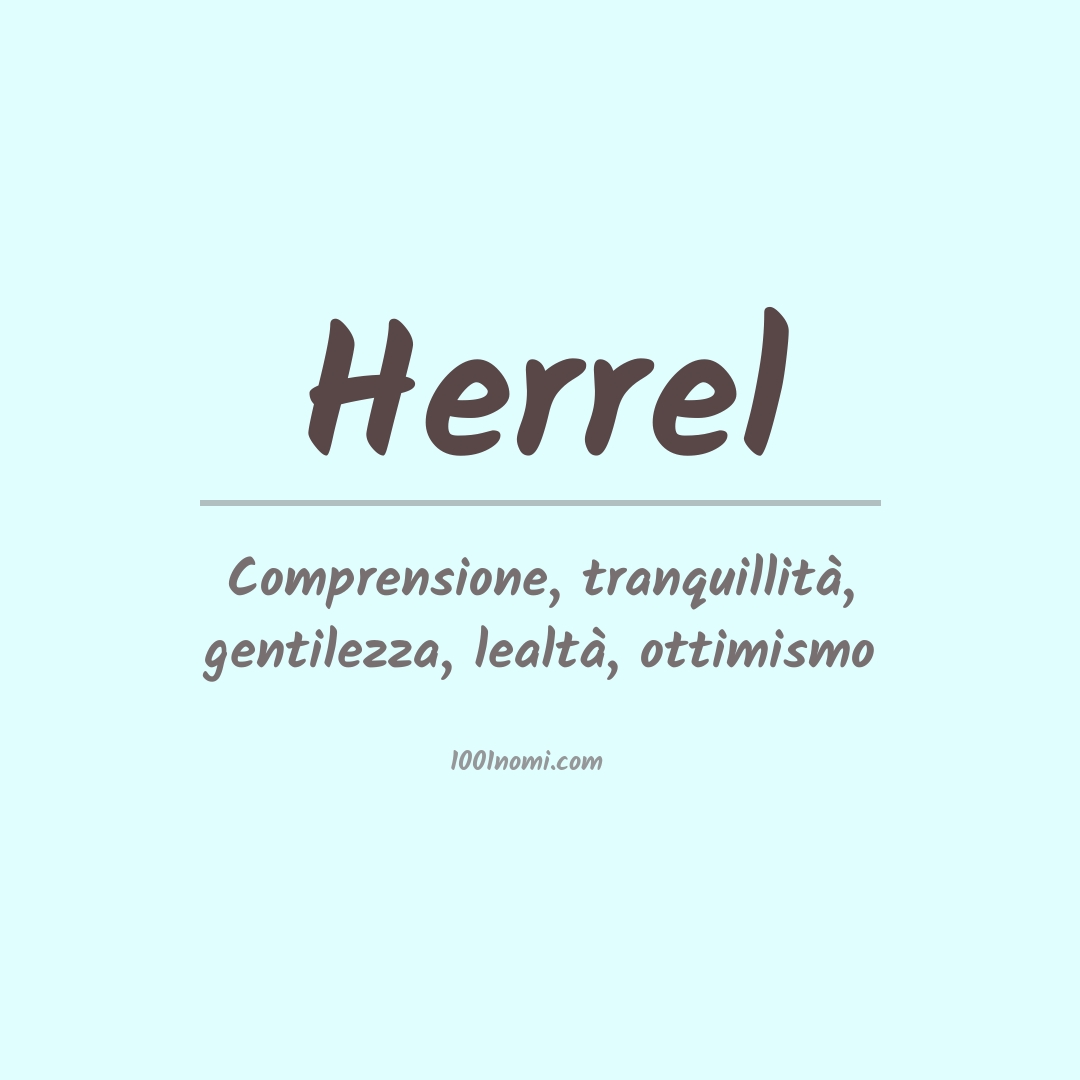 Significato del nome Herrel