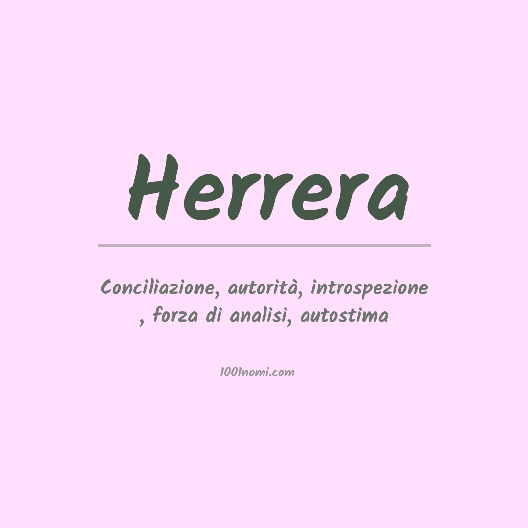 Significato del nome Herrera