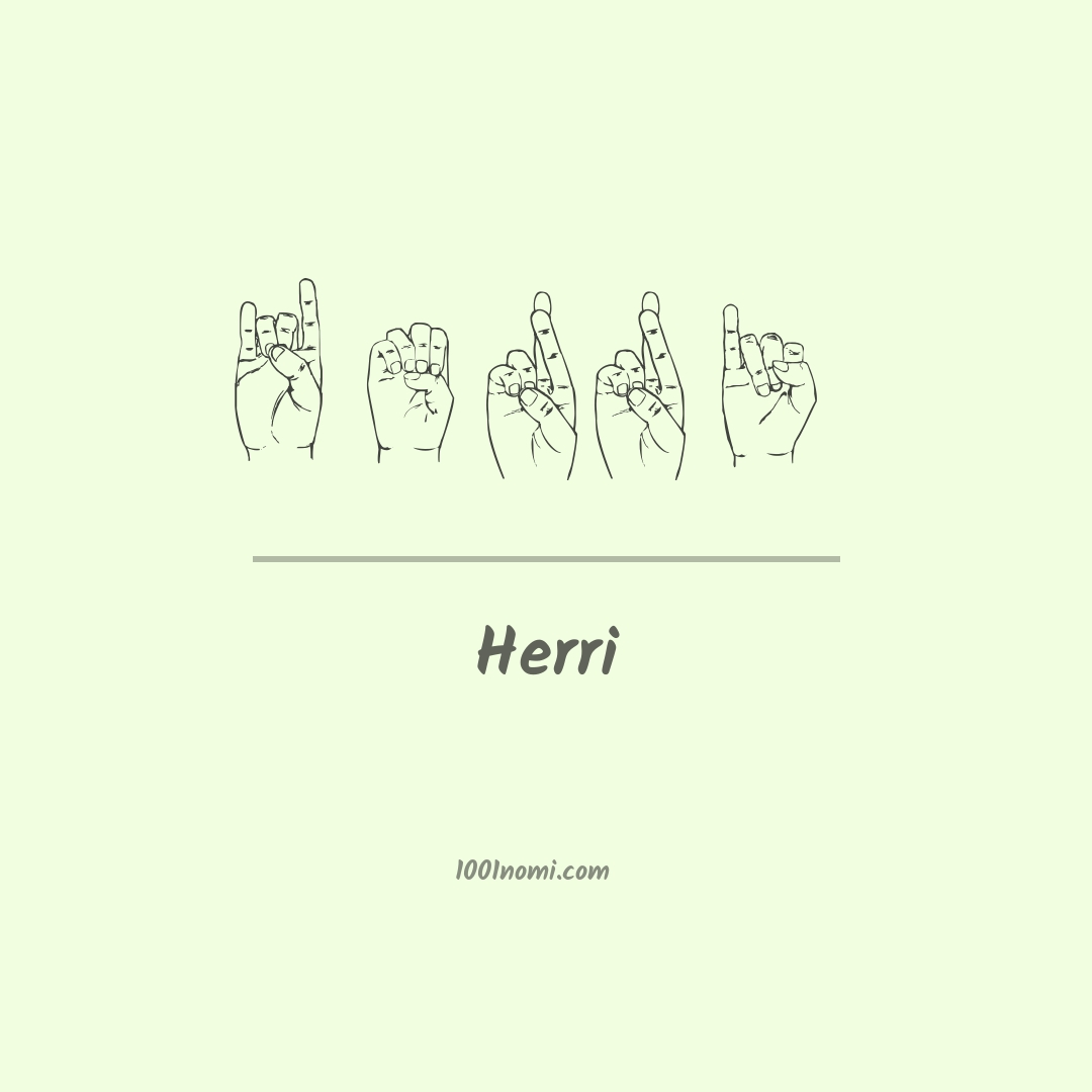 Herri nella lingua dei segni Herri nella lingua dei segni