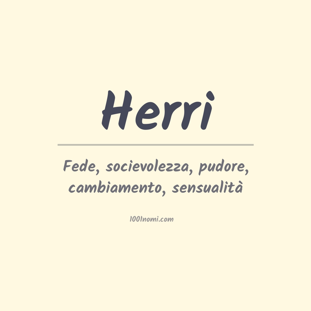 Significato del nome Herri Significato del nome Herri