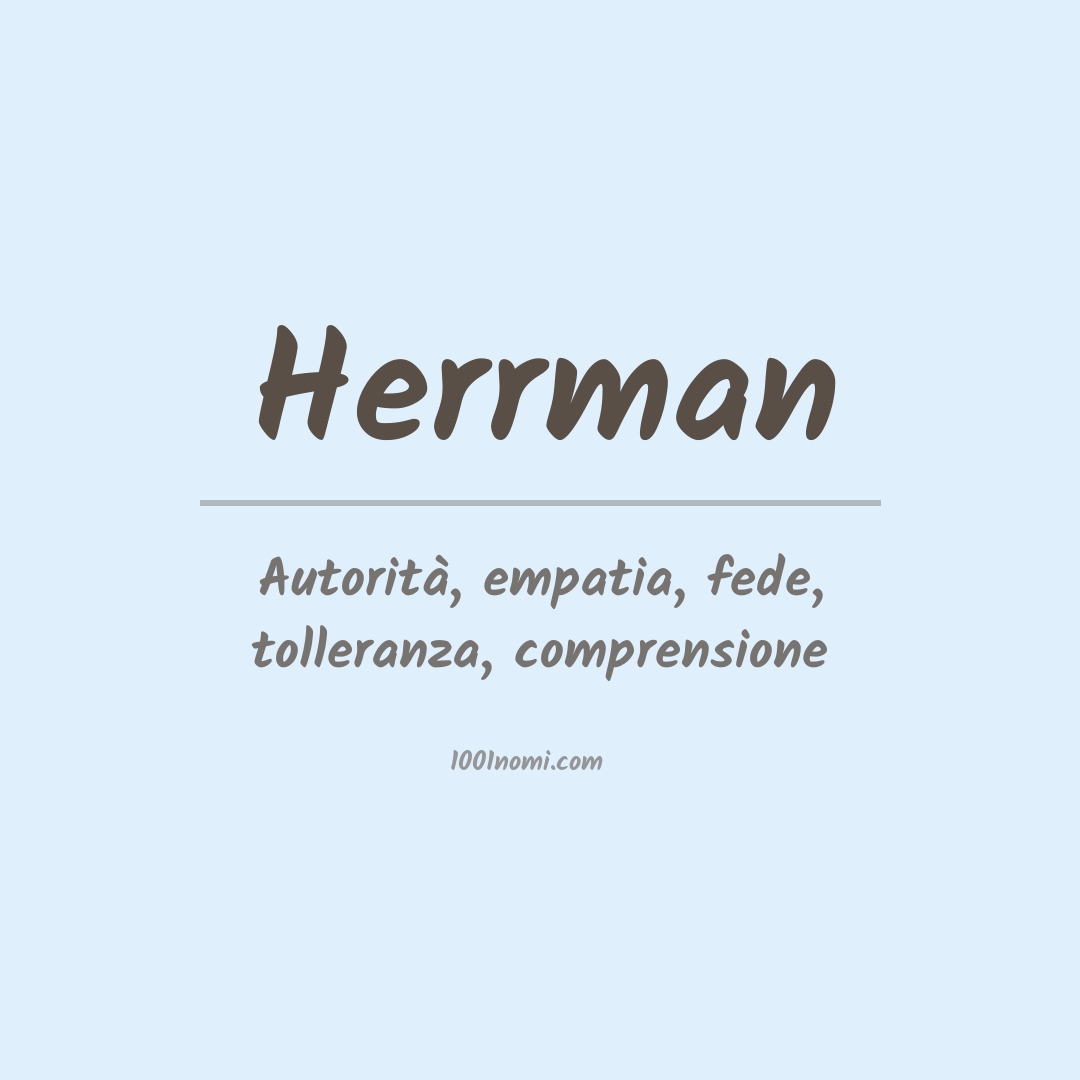 Significato del nome Herrman