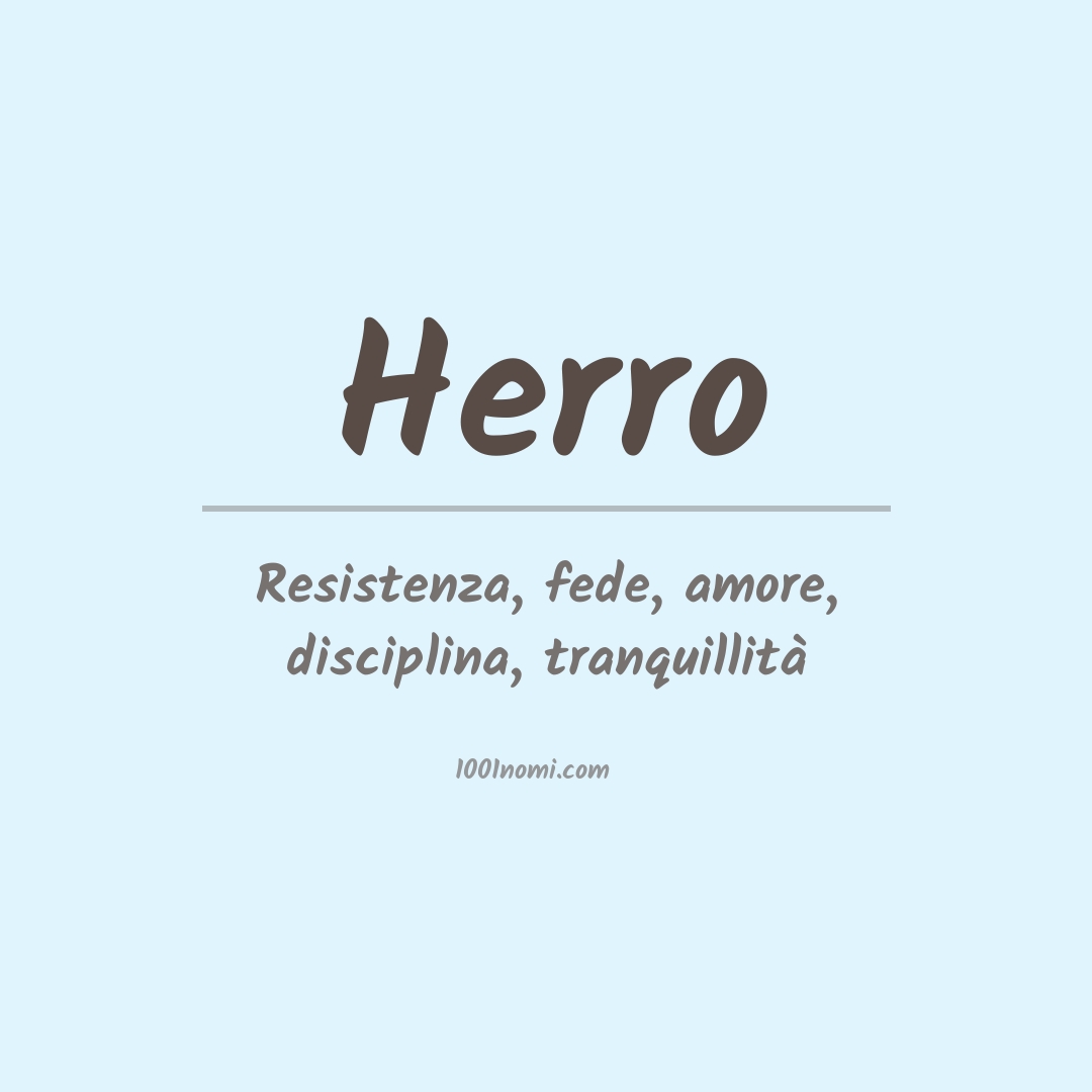 Significato del nome Herro Significato del nome Herro