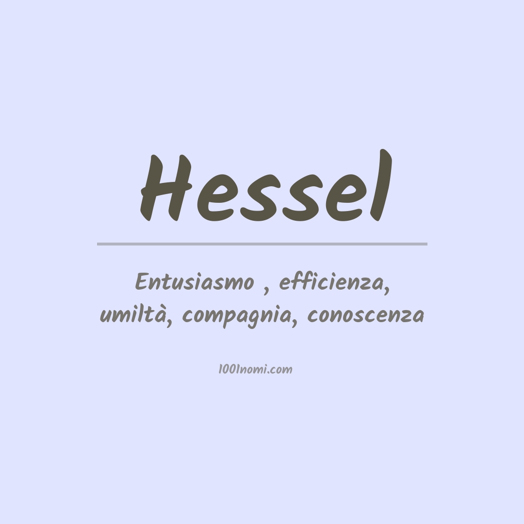 Significato del nome Hessel