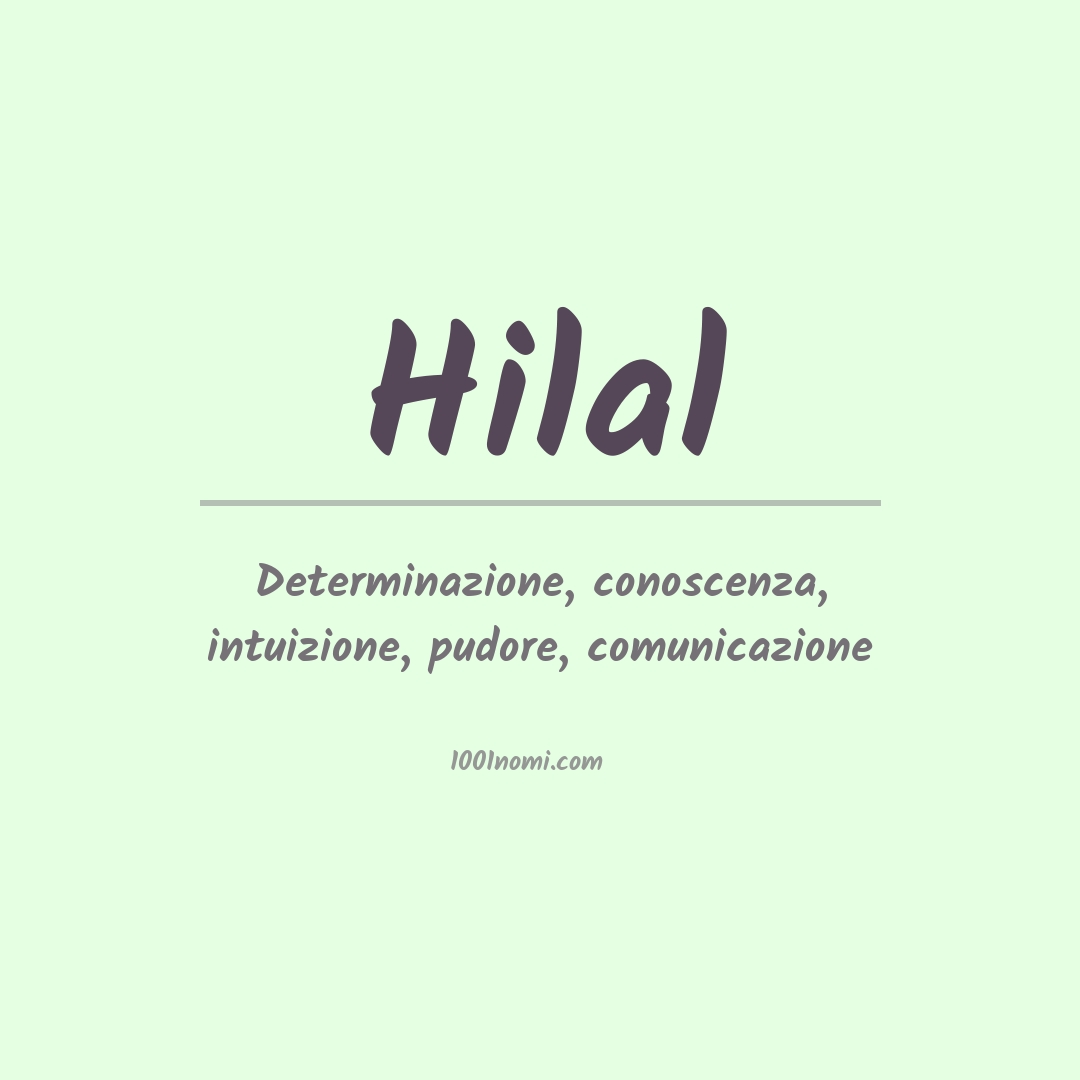 Significato del nome Hilal