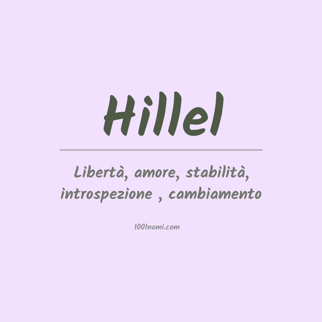 Significato del nome Hillel Significato del nome Hillel