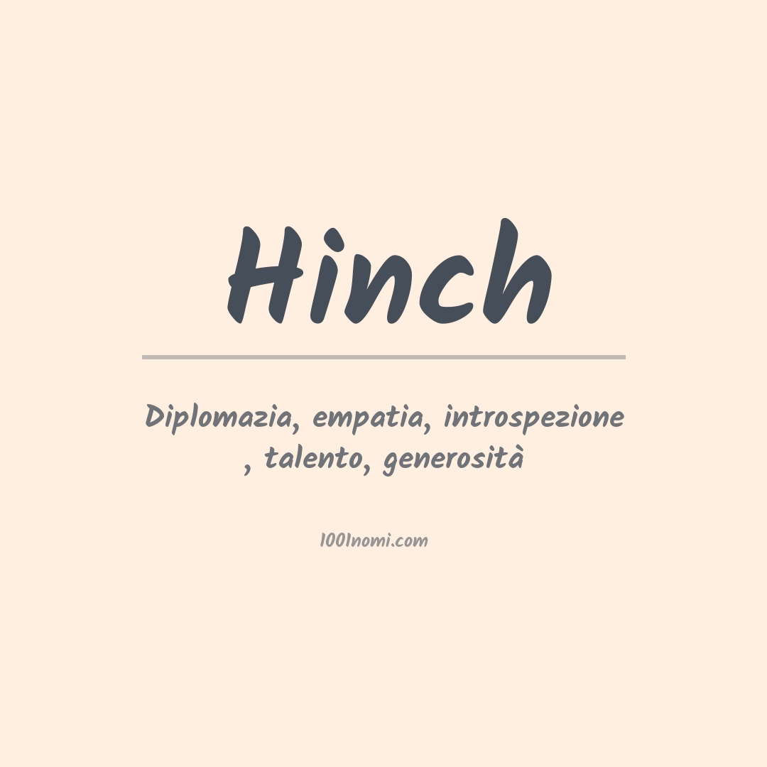 Significato del nome Hinch