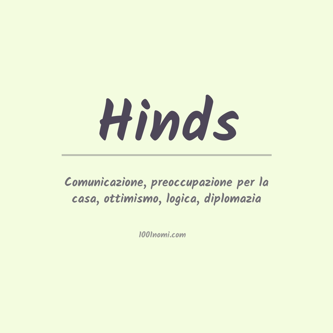 Significato del nome Hinds