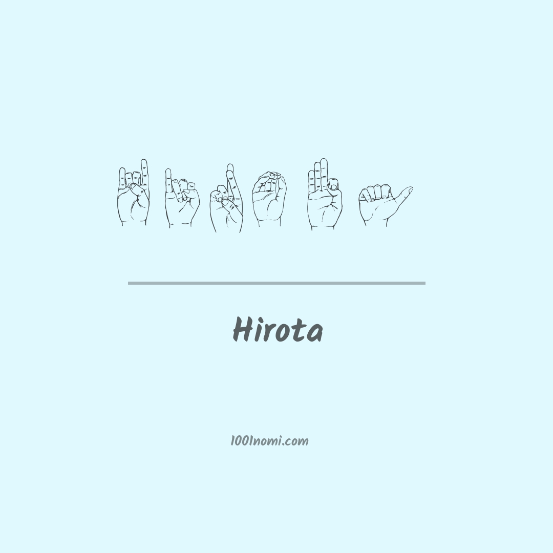 Hirota nella lingua dei segni