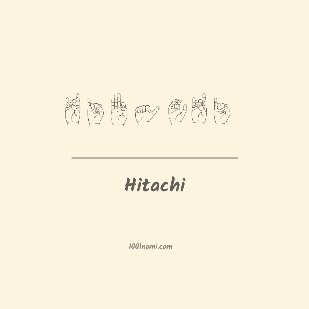 Hitachi nella lingua dei segni