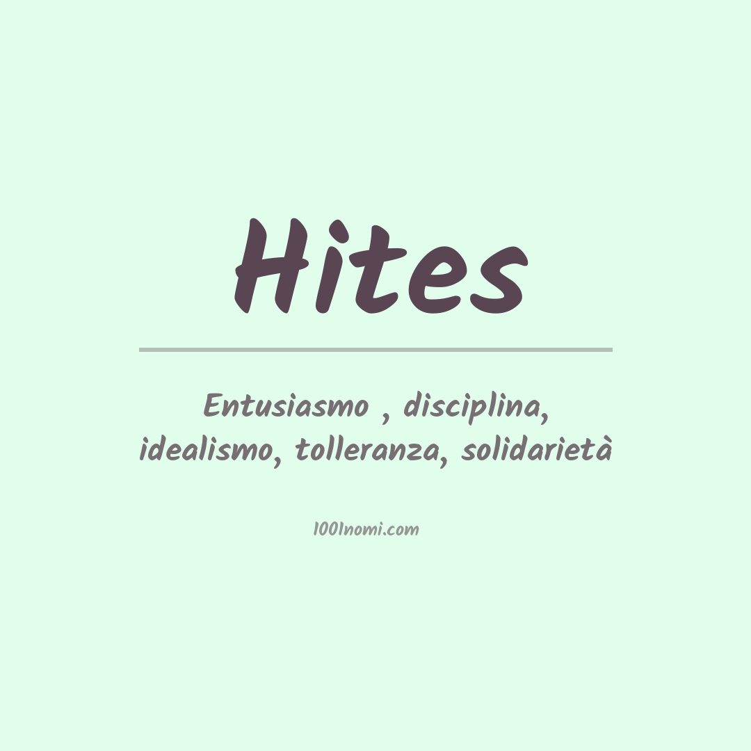 Significato del nome Hites