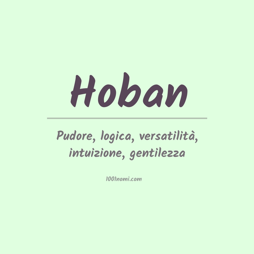 Significato del nome Hoban