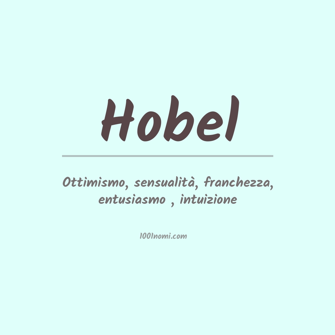 Significato del nome Hobel