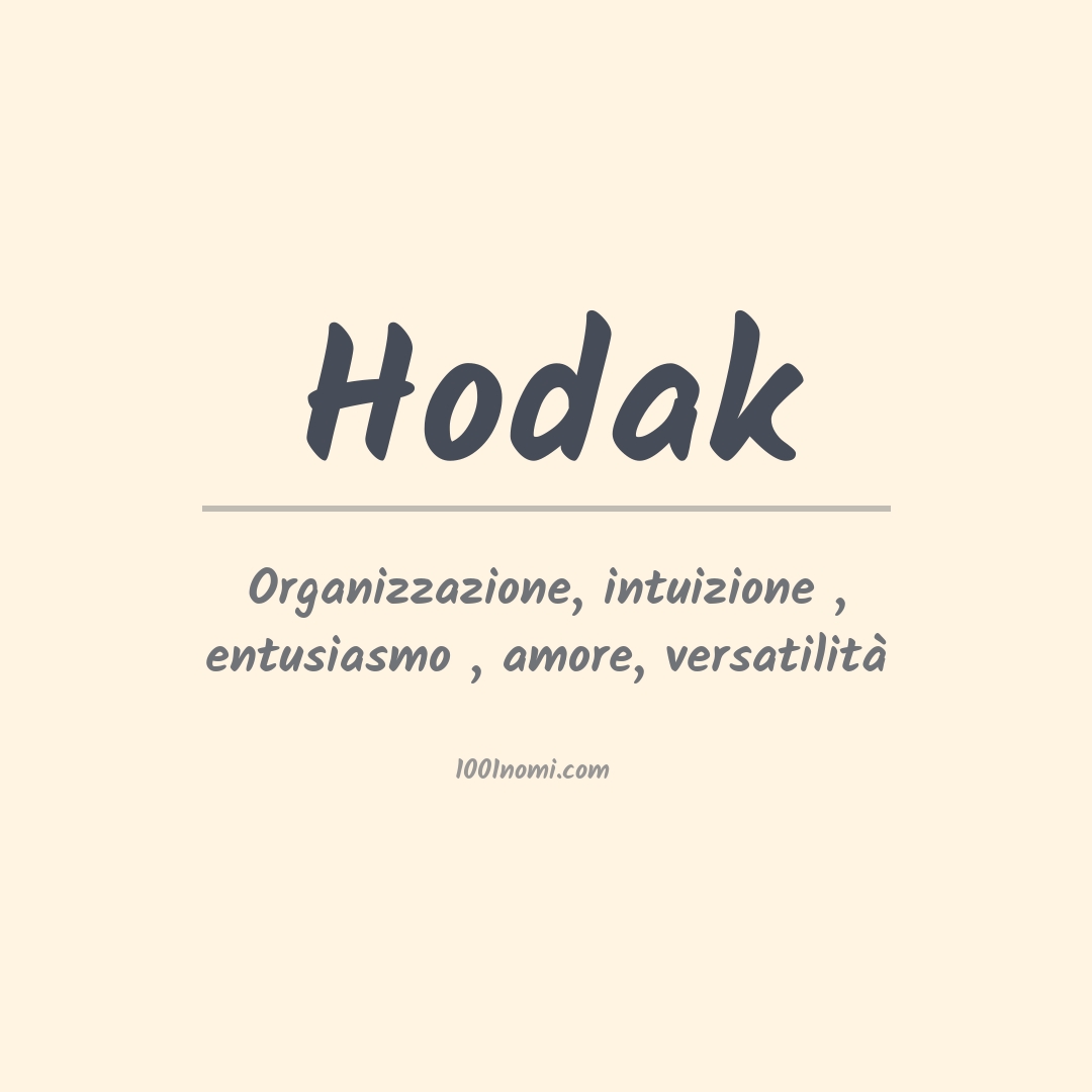 Significato del nome Hodak