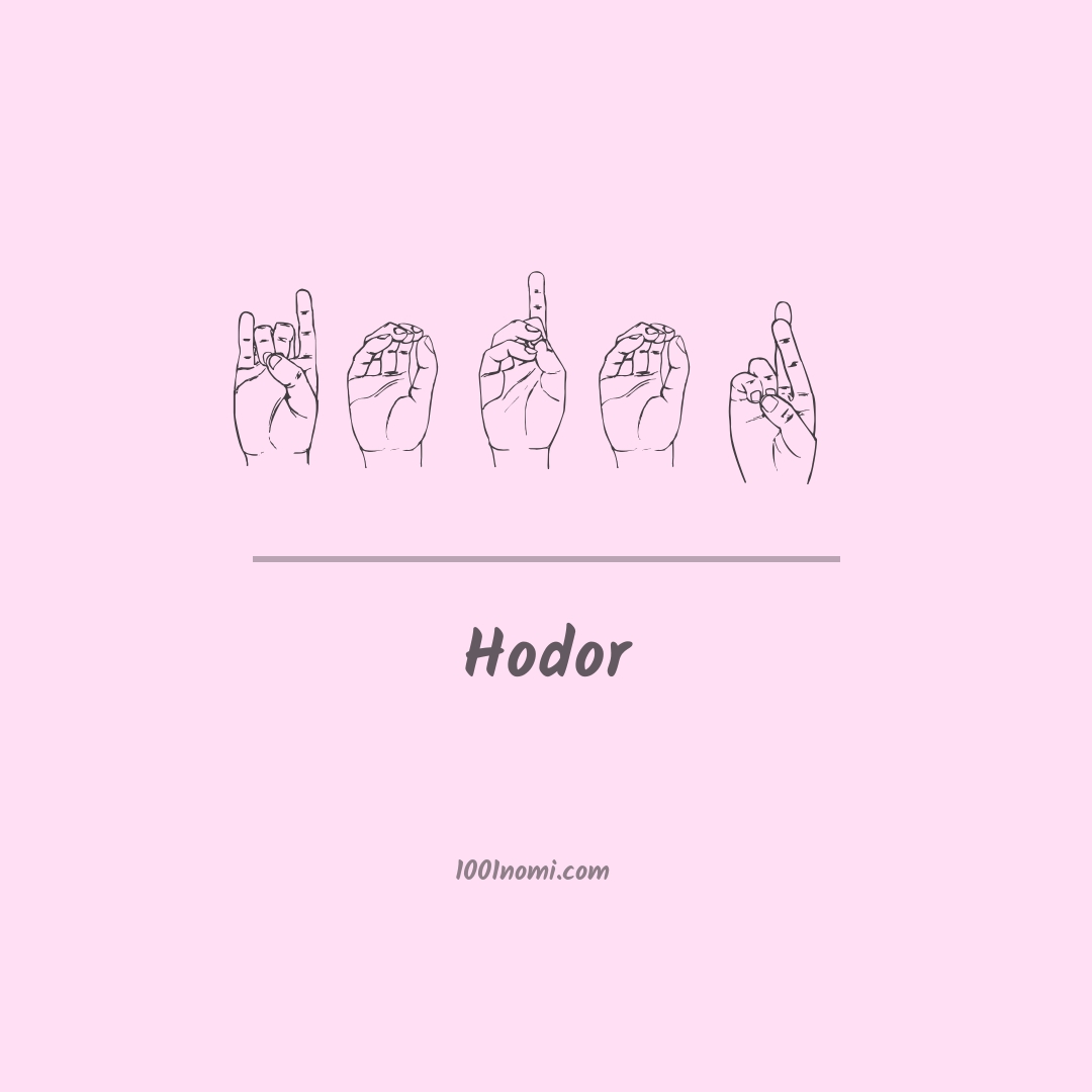 Hodor nella lingua dei segni