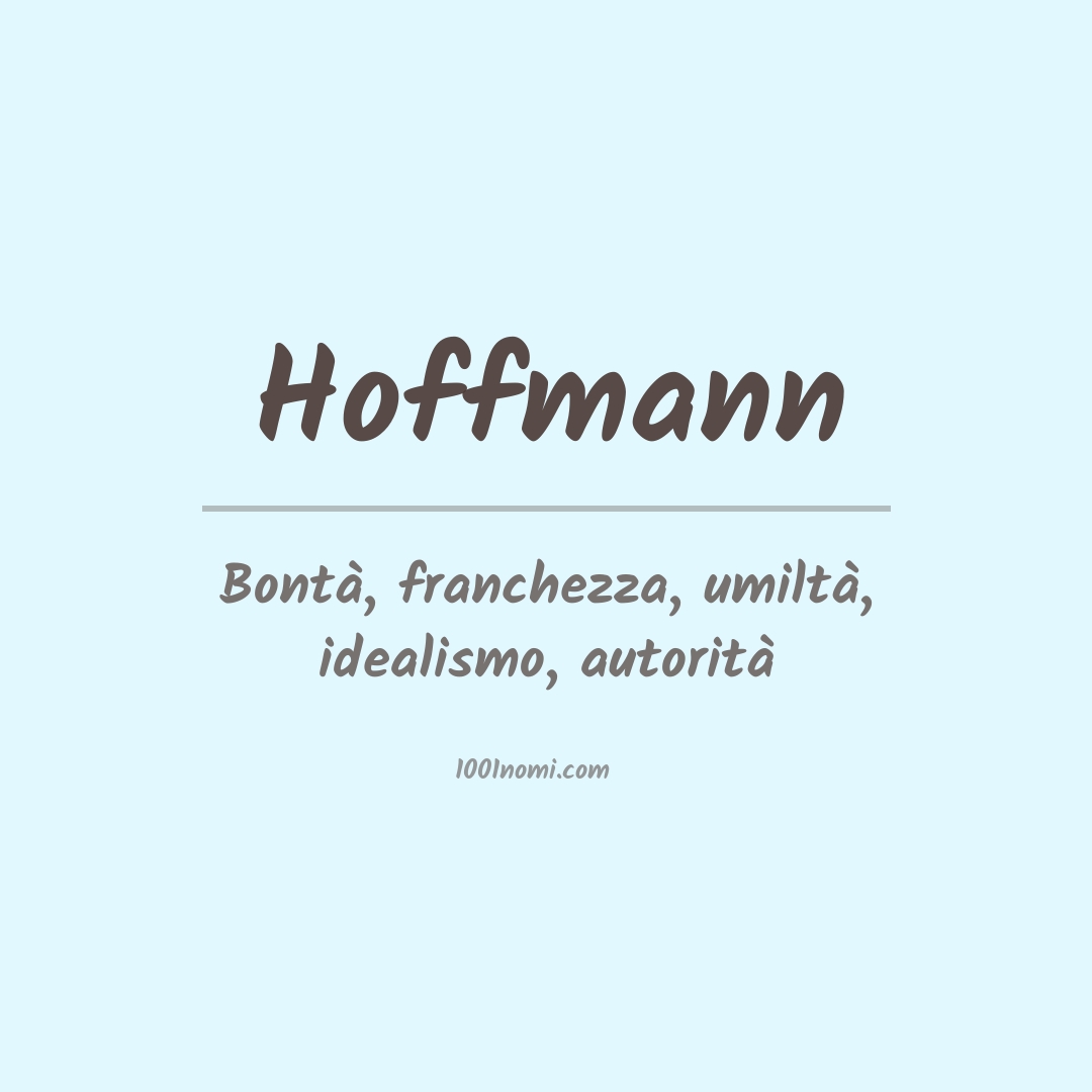 Significato del nome Hoffmann