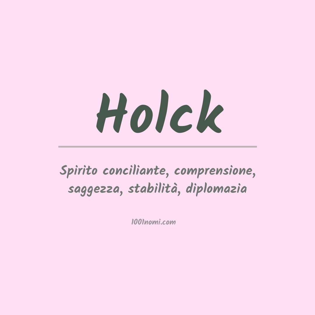 Significato del nome Holck