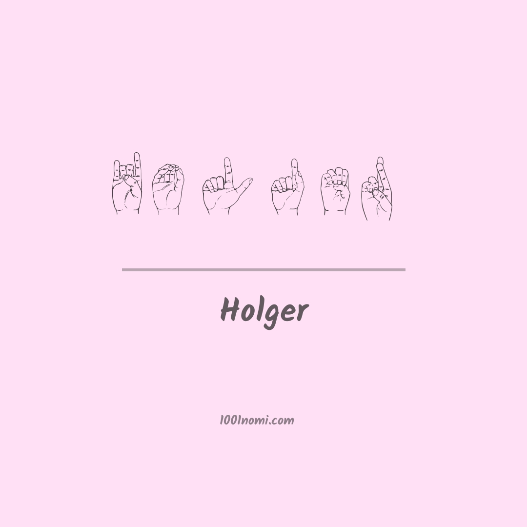 Holger nella lingua dei segni Holger nella lingua dei segni