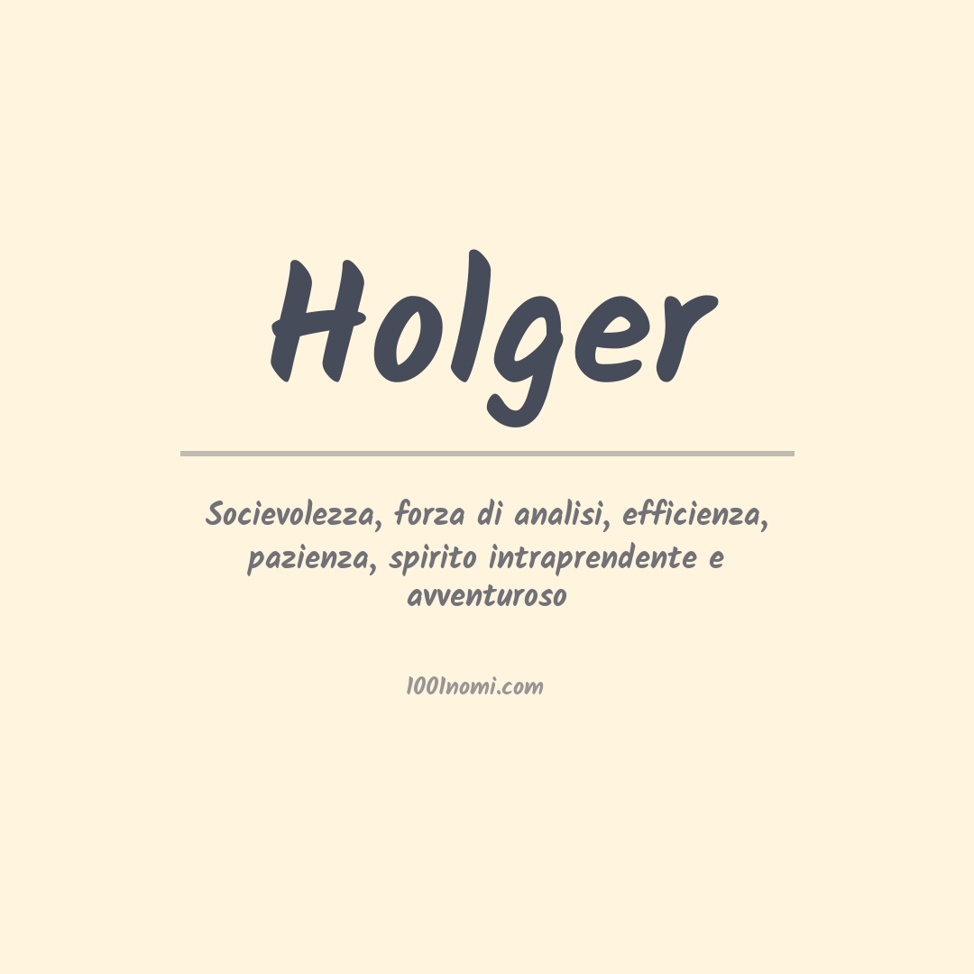 Significato del nome Holger Significato del nome Holger