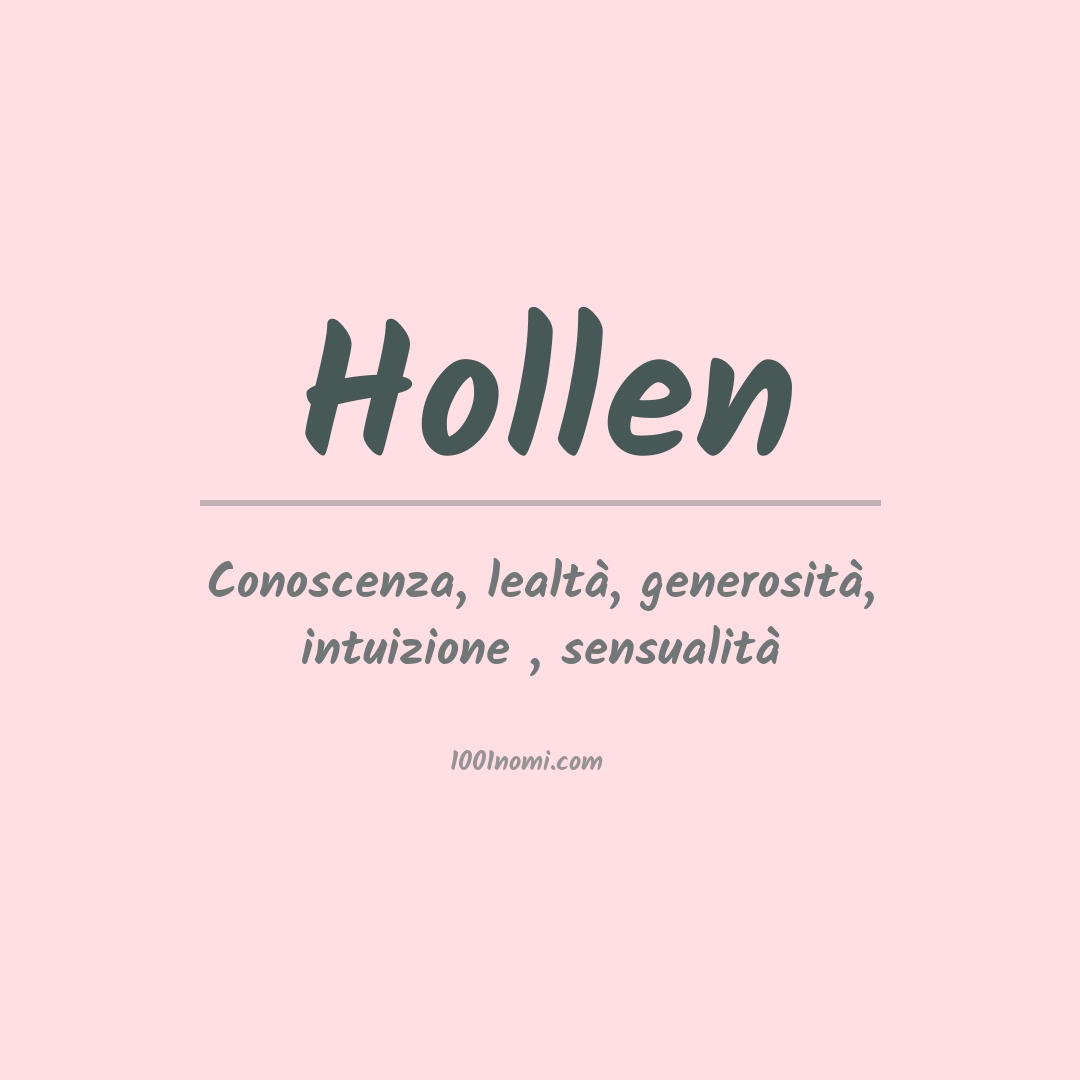 Significato del nome Hollen