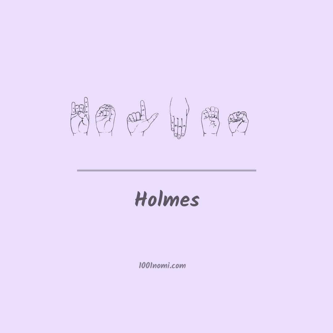 Holmes nella lingua dei segni Holmes nella lingua dei segni