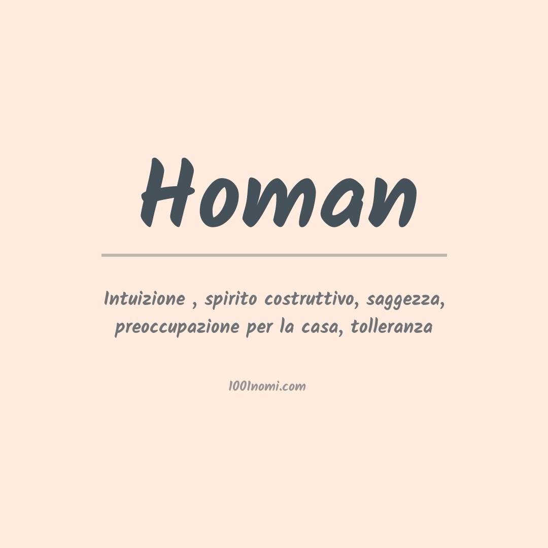 Significato del nome Homan