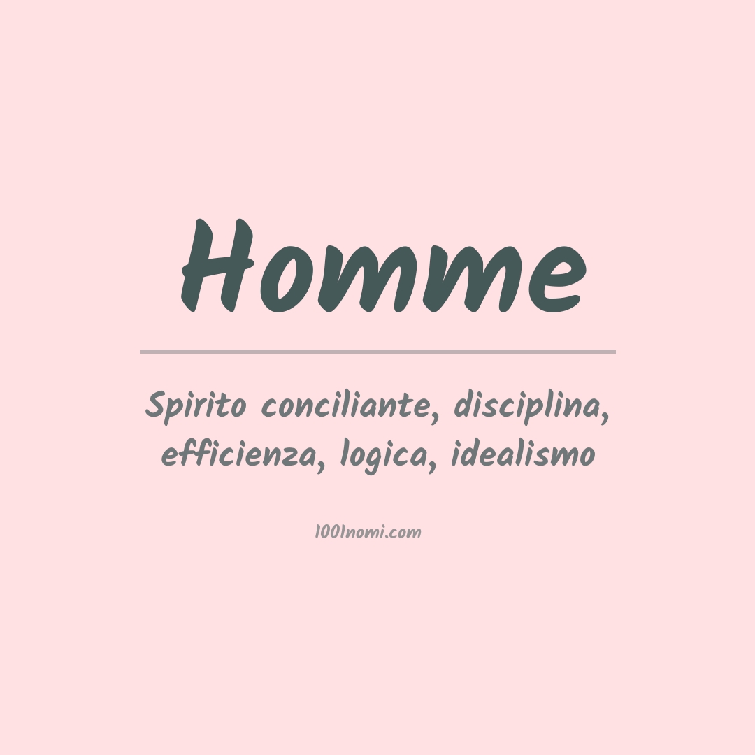 Significato del nome Homme