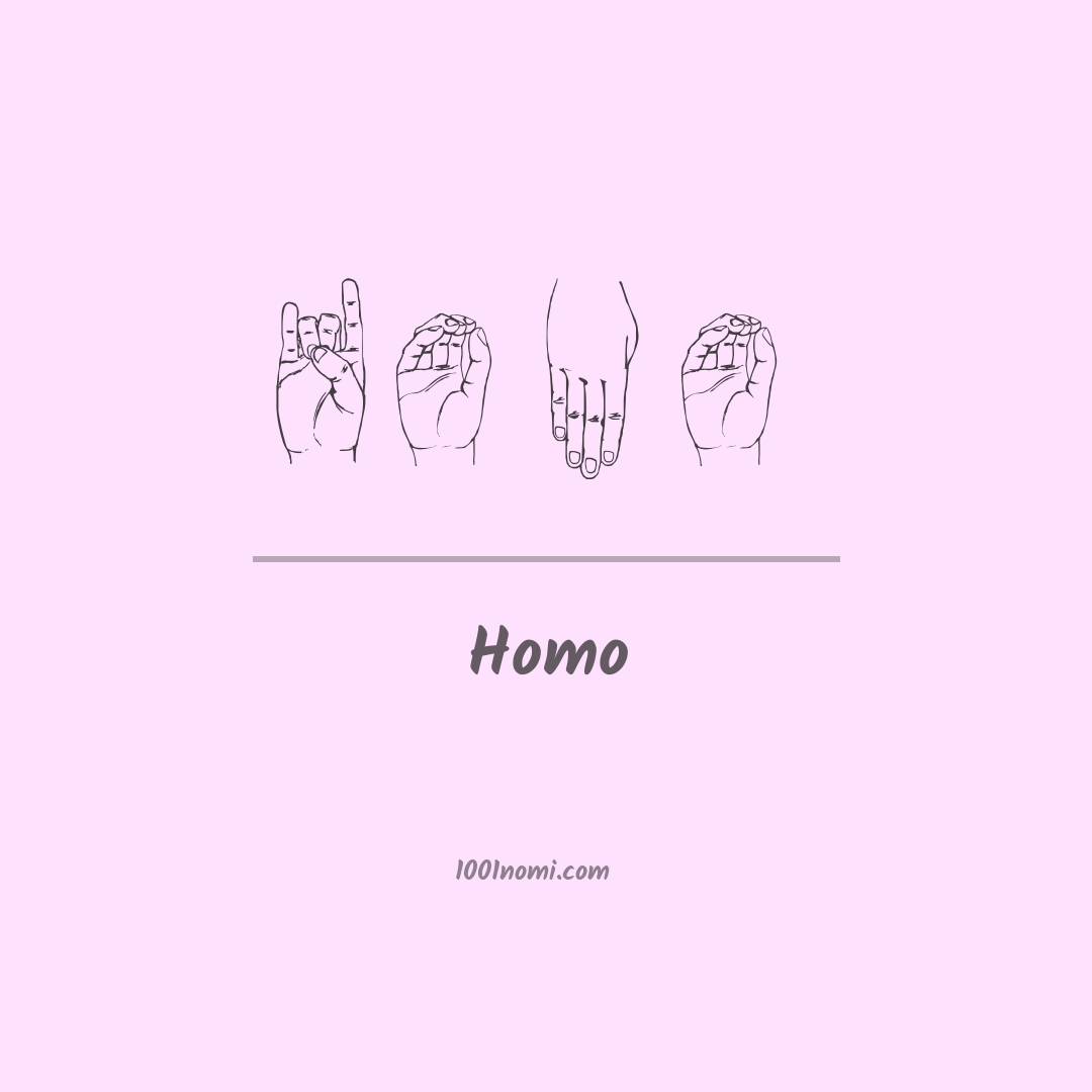 Homo nella lingua dei segni Homo nella lingua dei segni