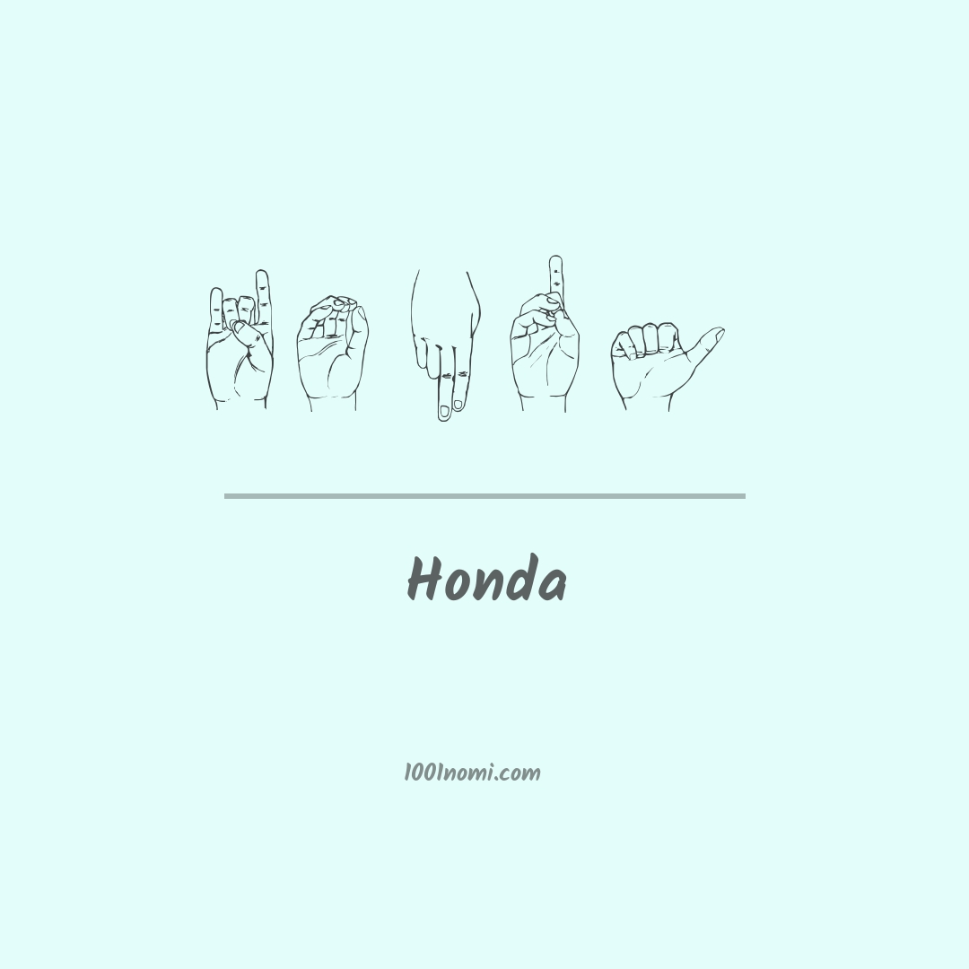 Honda nella lingua dei segni