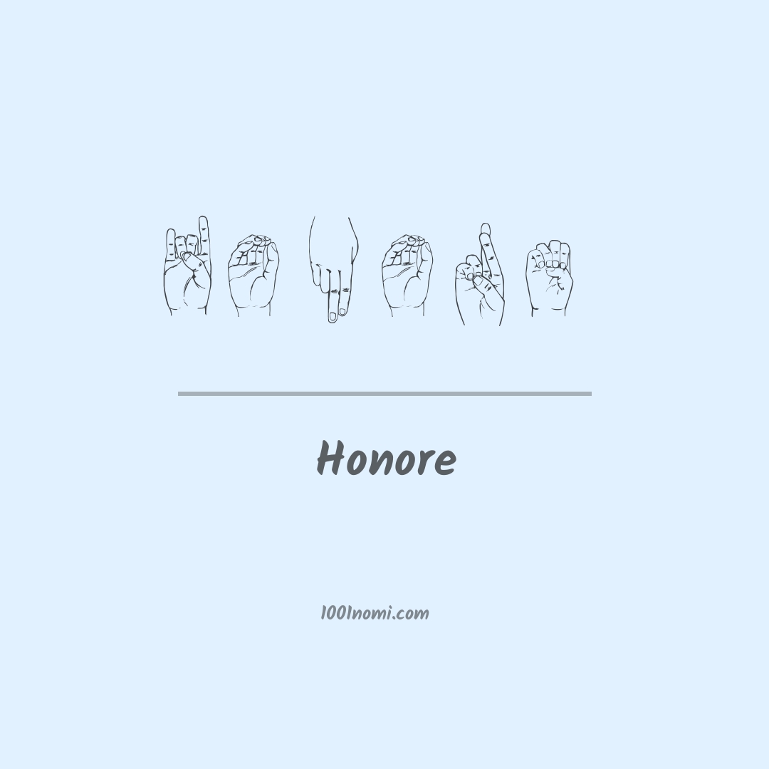 Honore nella lingua dei segni