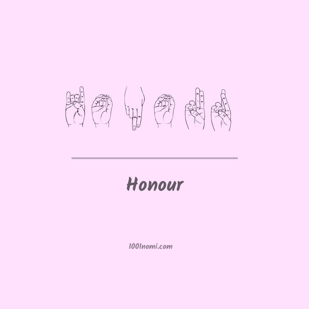 Honour nella lingua dei segni