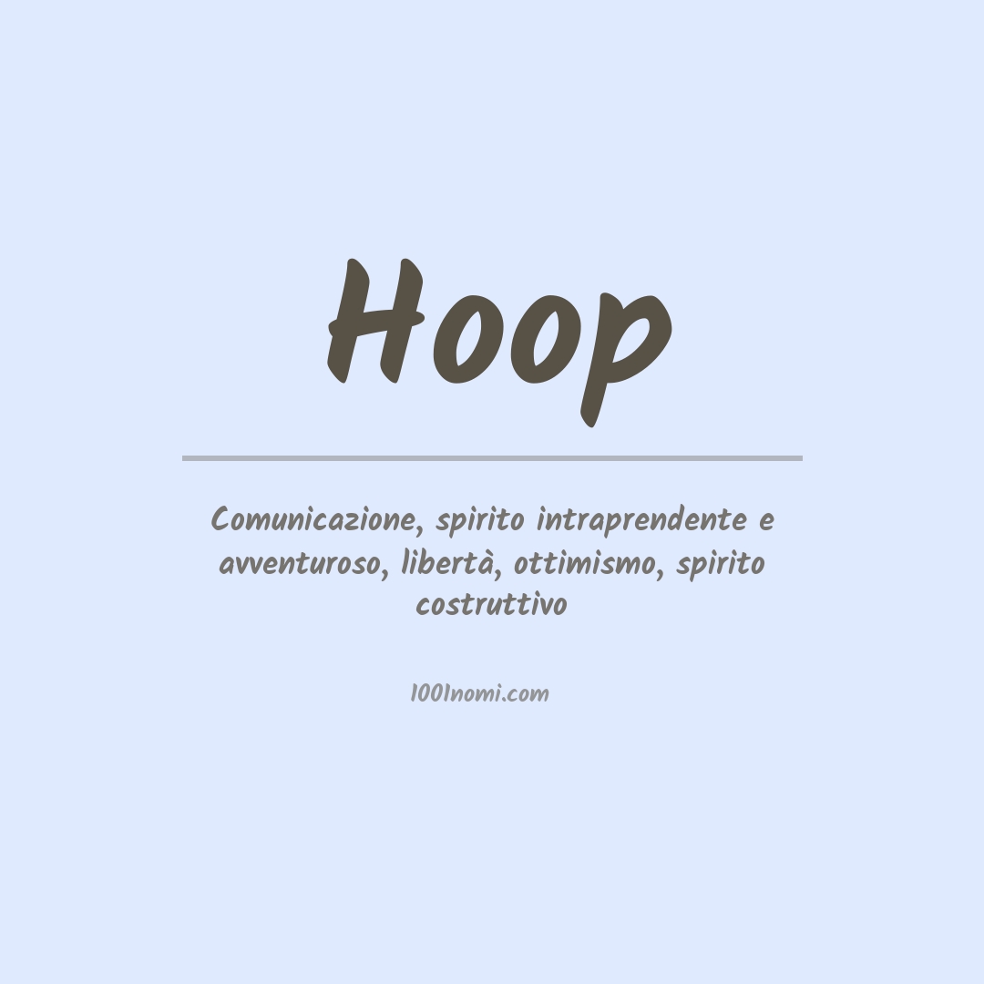 Significato del nome Hoop